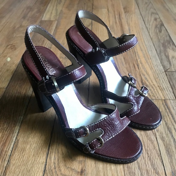 Michael Kors Leather chunky heel sling back - Picture 4 of 9